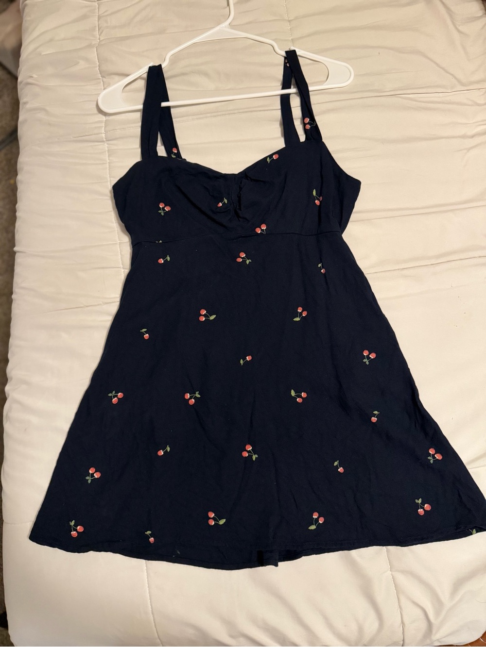Old Navy Navy Cherry Print Mini Sundress